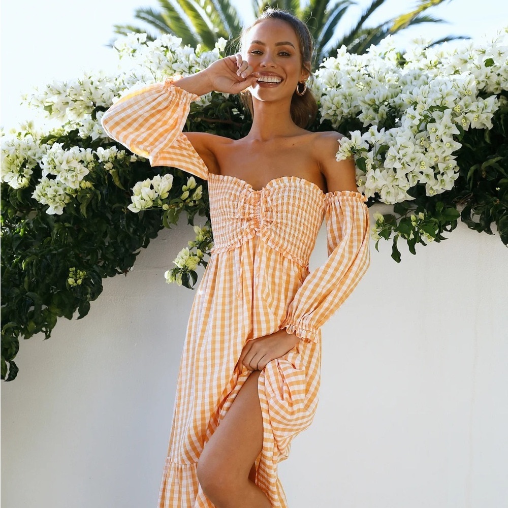Hello Molly Orange Dress